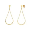 Teardrop Dangle Earrings In 14K Yellow Gold