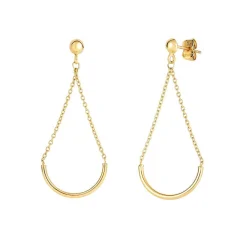 Teardrop Dangle Earrings In 14K Yellow Gold