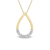 Teardrop Pendant With Diamonds In 10K Yellow Gold (1/3 Ct. Tw.)
