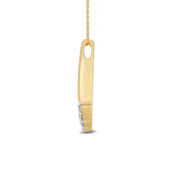 Teardrop Pendant With Diamonds In 10K Yellow Gold (1/3 Ct. Tw.)