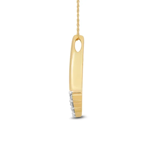 Teardrop Pendant With Diamonds In 10K Yellow Gold (1/3 Ct. Tw.)