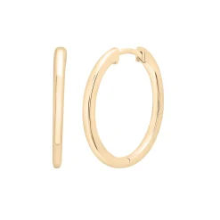 Thin Hoop Earrings In Vermeil, 21Mm