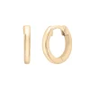 Thin Huggie Hoop Earrings In Vermeil, 12Mm
