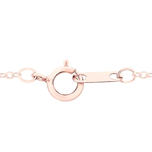 Three-Stone Diamond Accent Necklace In 10K Rose Gold