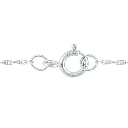 Three-Stone Diamond Double Circle Pendant In 10K White Gold (1/3 Ct. Tw.)