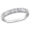 Three-Stone Moissanite Stacking Ring In Sterling Silver (2/5 Ct. Tw.)