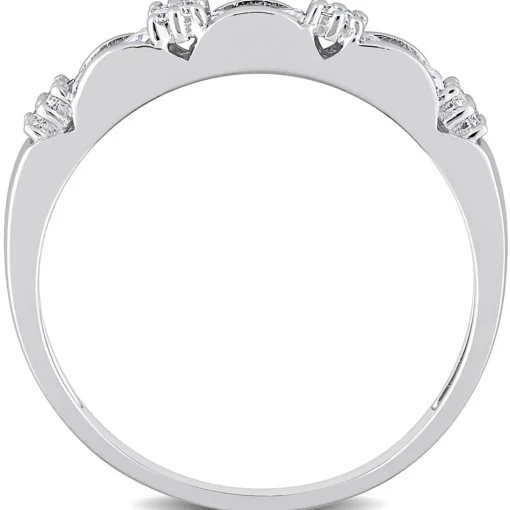 Three-Stone Moissanite Stacking Ring In Sterling Silver (2/5 Ct. Tw.)