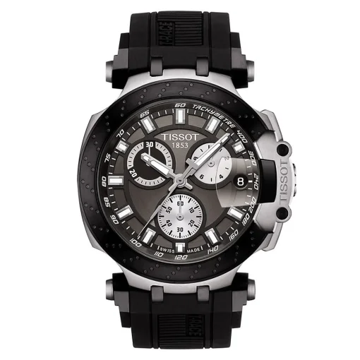 T-Race Black Chronograph Men's Watch