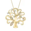 Tree Of Life Pendant With Diamonds In 10K Yellow Gold (1/10 Ct. Tw.)