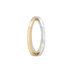 Two-Tone 'X' Ring In Vermeil