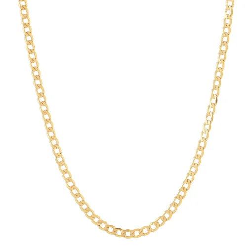Velvet Curb Chain In 14K Yellow Gold 1.45Mm, 18"