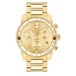Verso Men's Watch In Yellow Gold-Tone Ion-Plated Stainless Steel, 44Mm