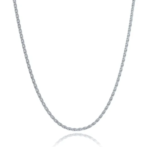 Wheat Chain In Sterling Silver, 24"